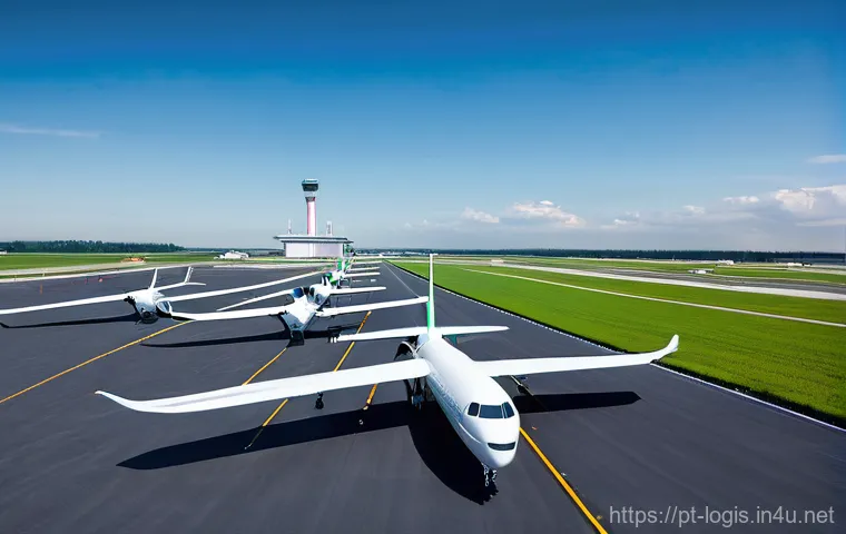 항공 물류 최적화 - **Prompt: "A sleek, modern air cargo terminal at dusk, bathed in the glow of advanced technology. Au... 항공 물류 최적화 - **Prompt: "A sleek, modern air cargo terminal at dusk, bathed in the glow of advanced technology. Au...