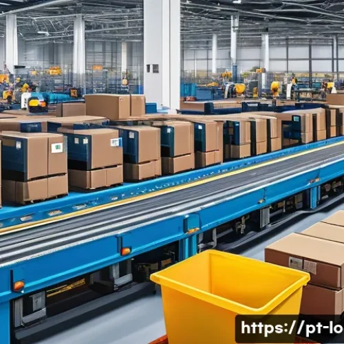 Home 32 동남아 물류 시장 트렌드 - A modern Southeast Asian warehouse interior bustling with automation and robotics technology: sleek ...